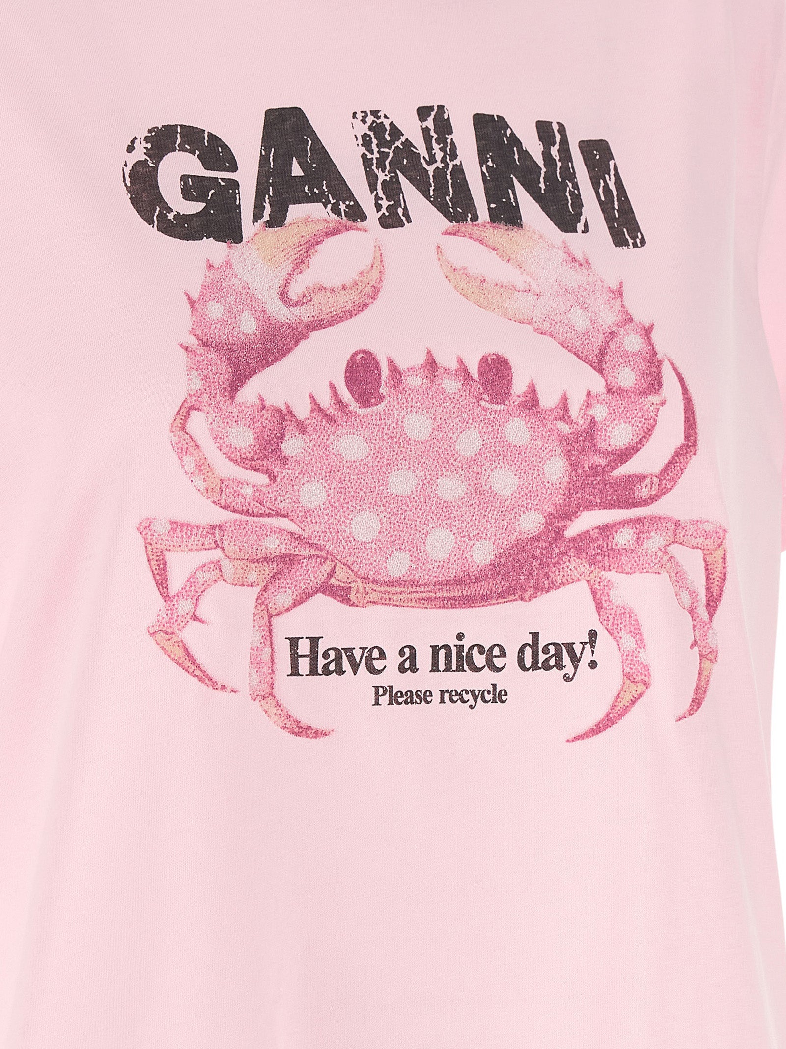 Ganni Multicolor Organic Cotton Women's T-Shirt