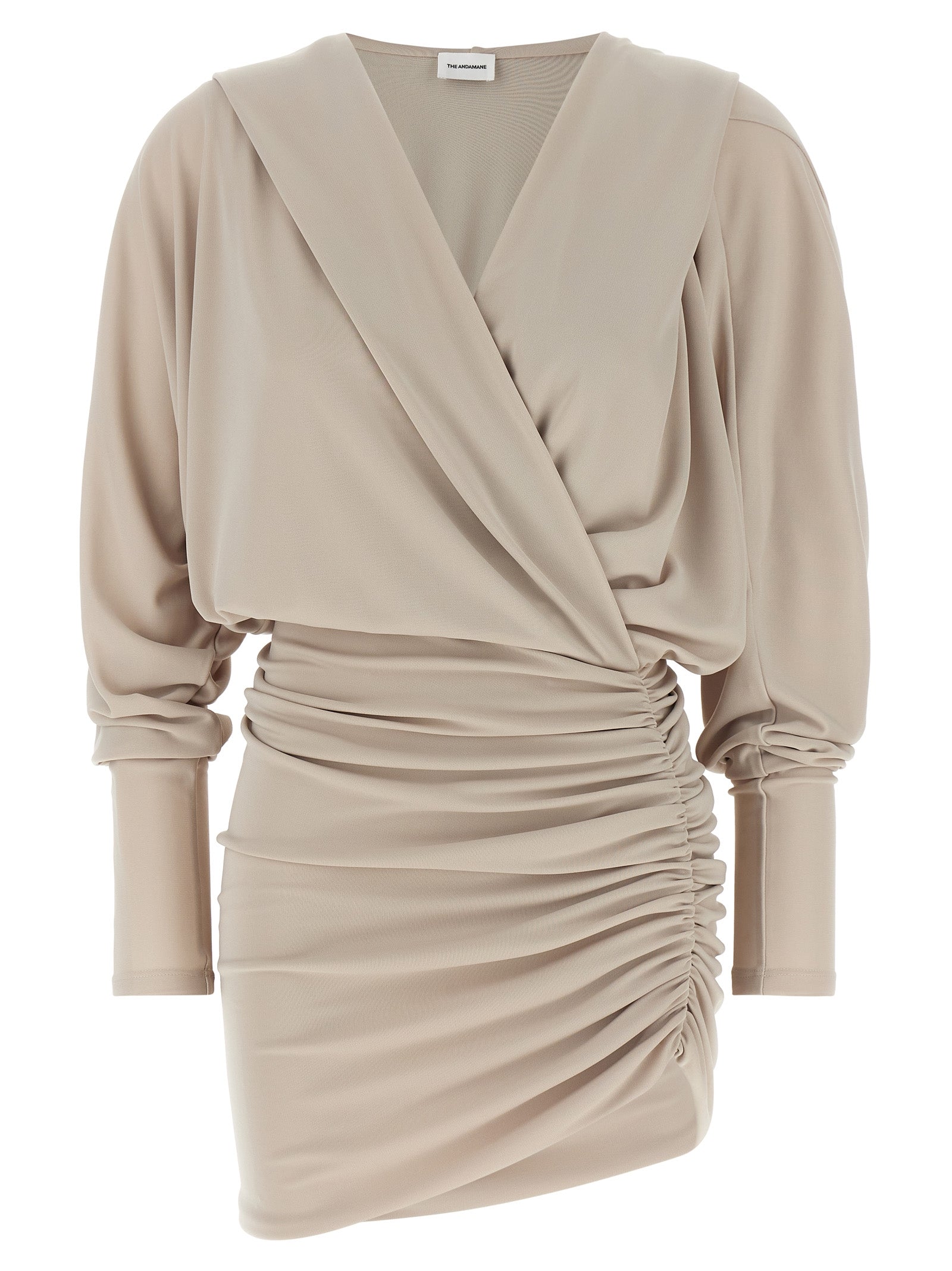 The Andamane Gray Polyester Short Women's Dress