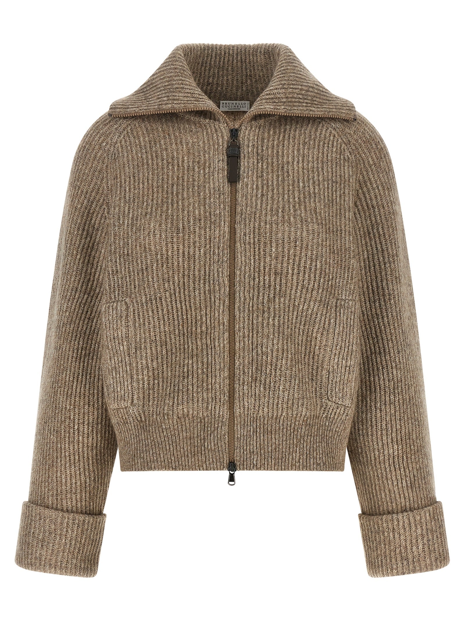 Brunello Cucinelli Beige Cashmere Women's Cardigan