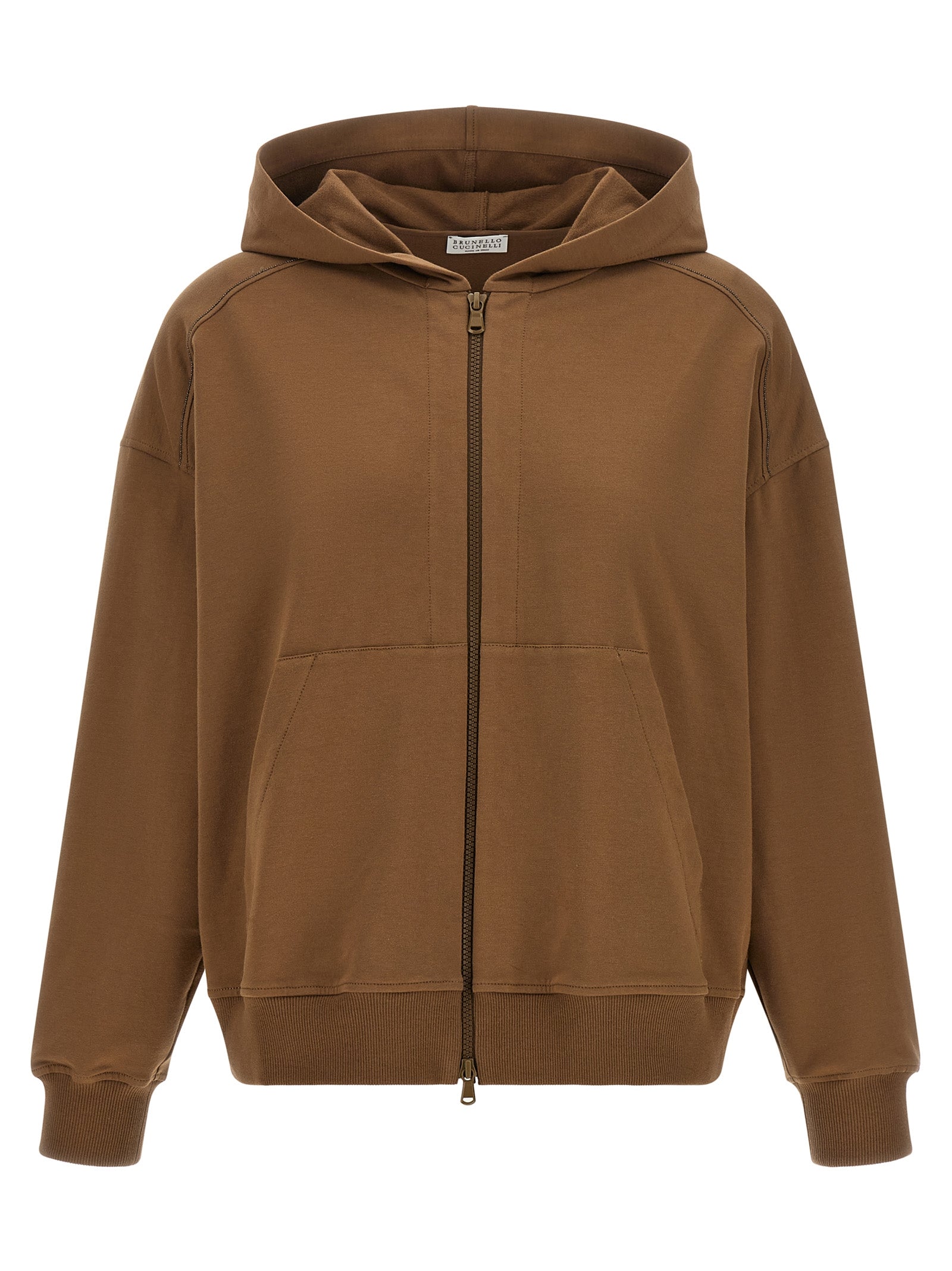 Brunello Cucinelli Brown Cotton Women's Hoodie