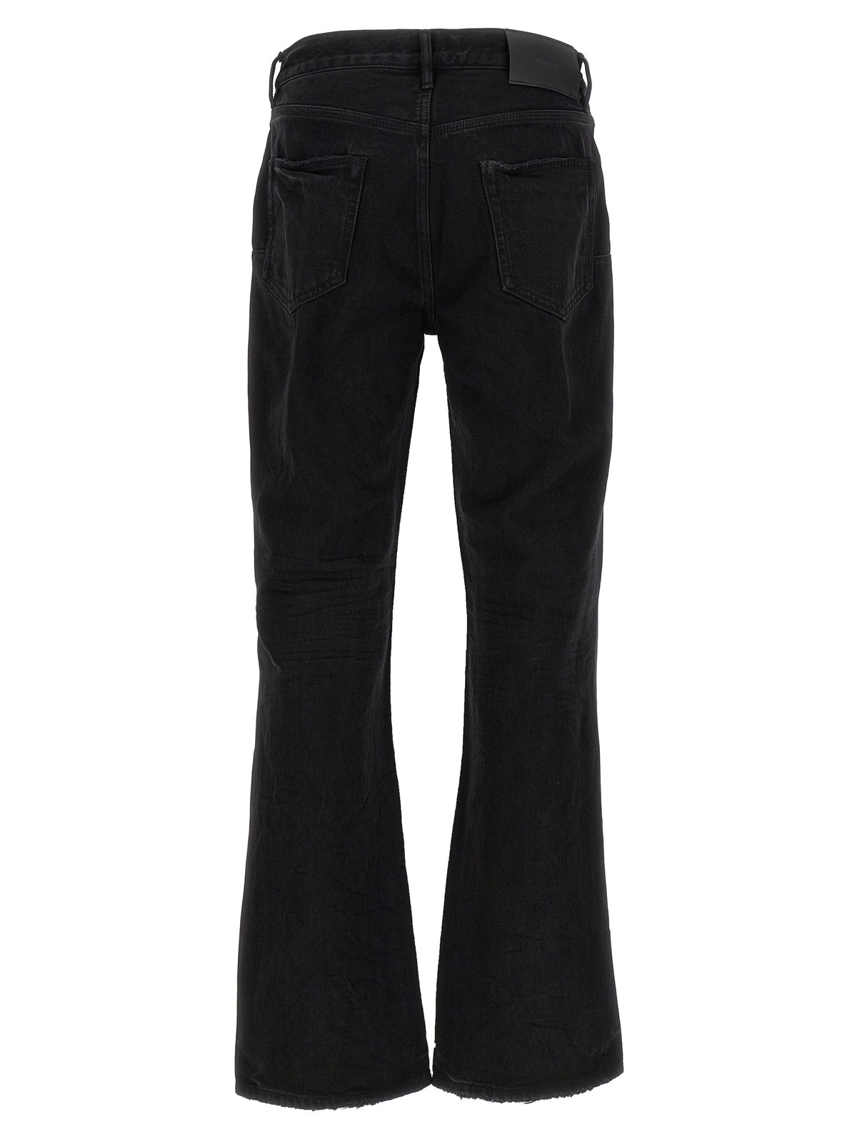PURPLE Black Cotton Flared Men's Jeans