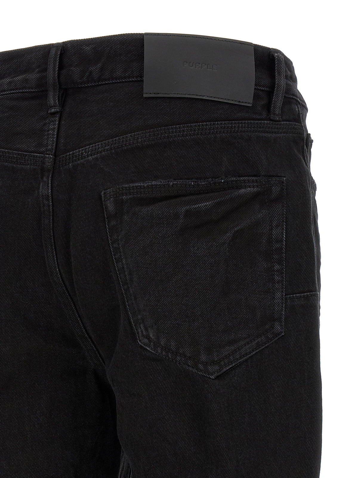 PURPLE Black Cotton Flared Men's Jeans