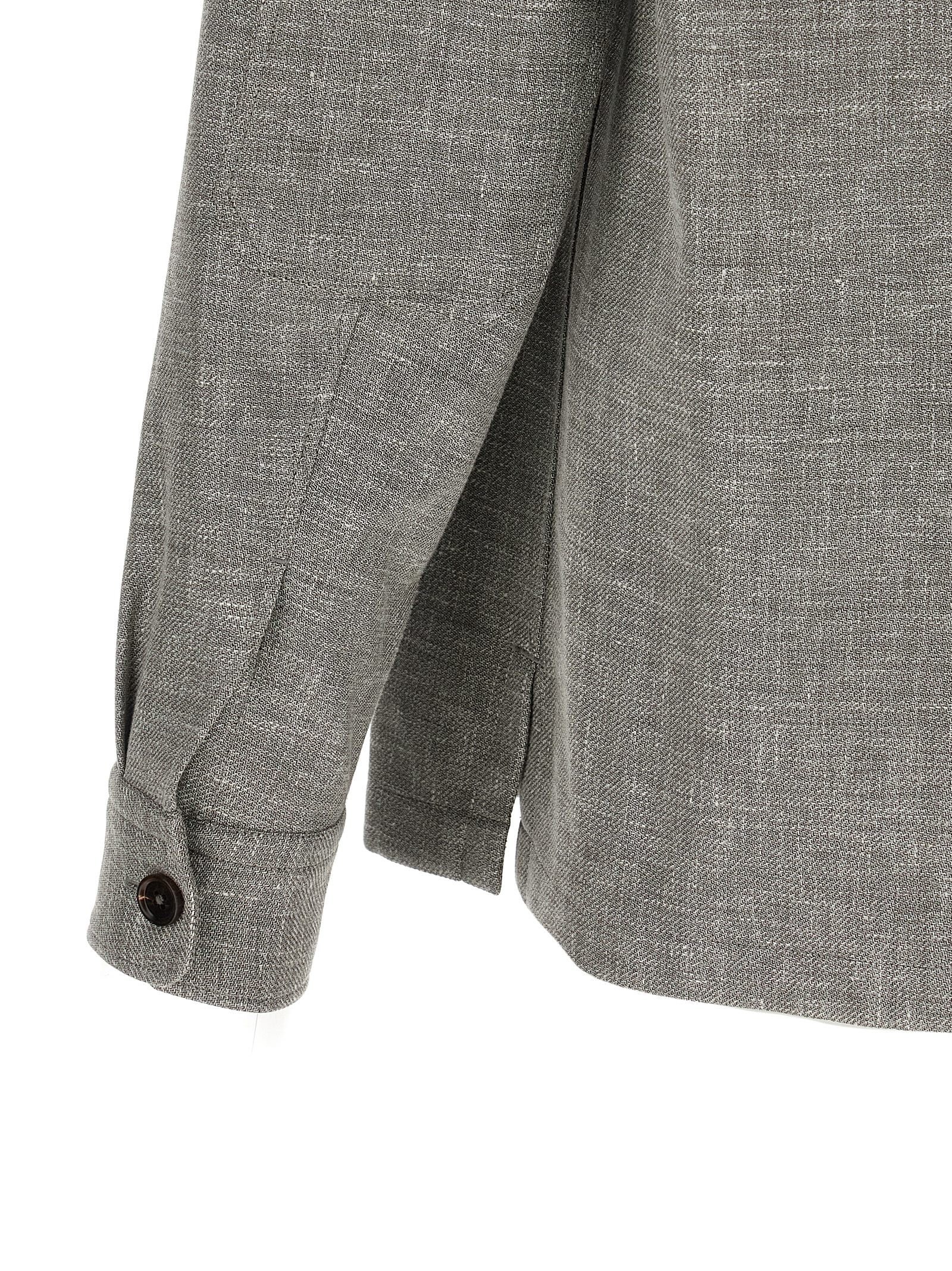 ZEGNA Beige Linen Men's Blouse