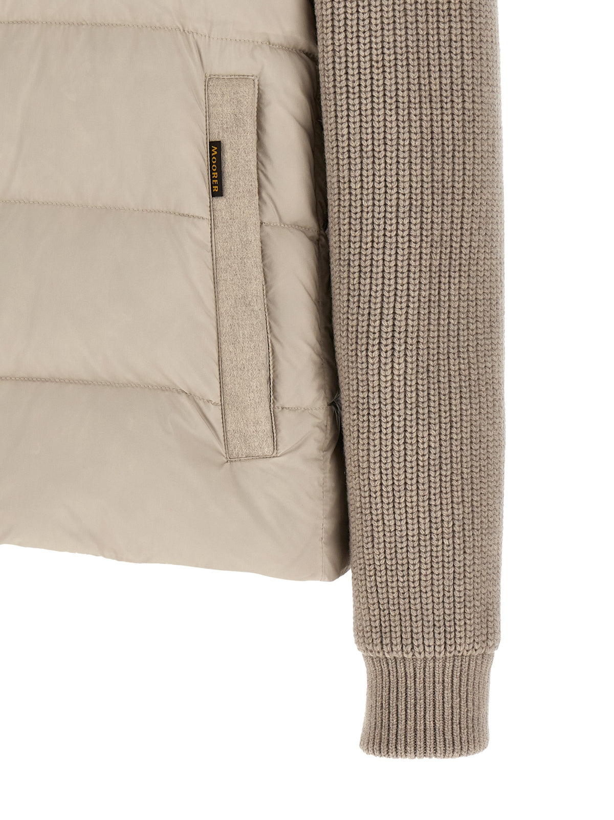 MooRER Beige Wool Full-Length Men's Jacket