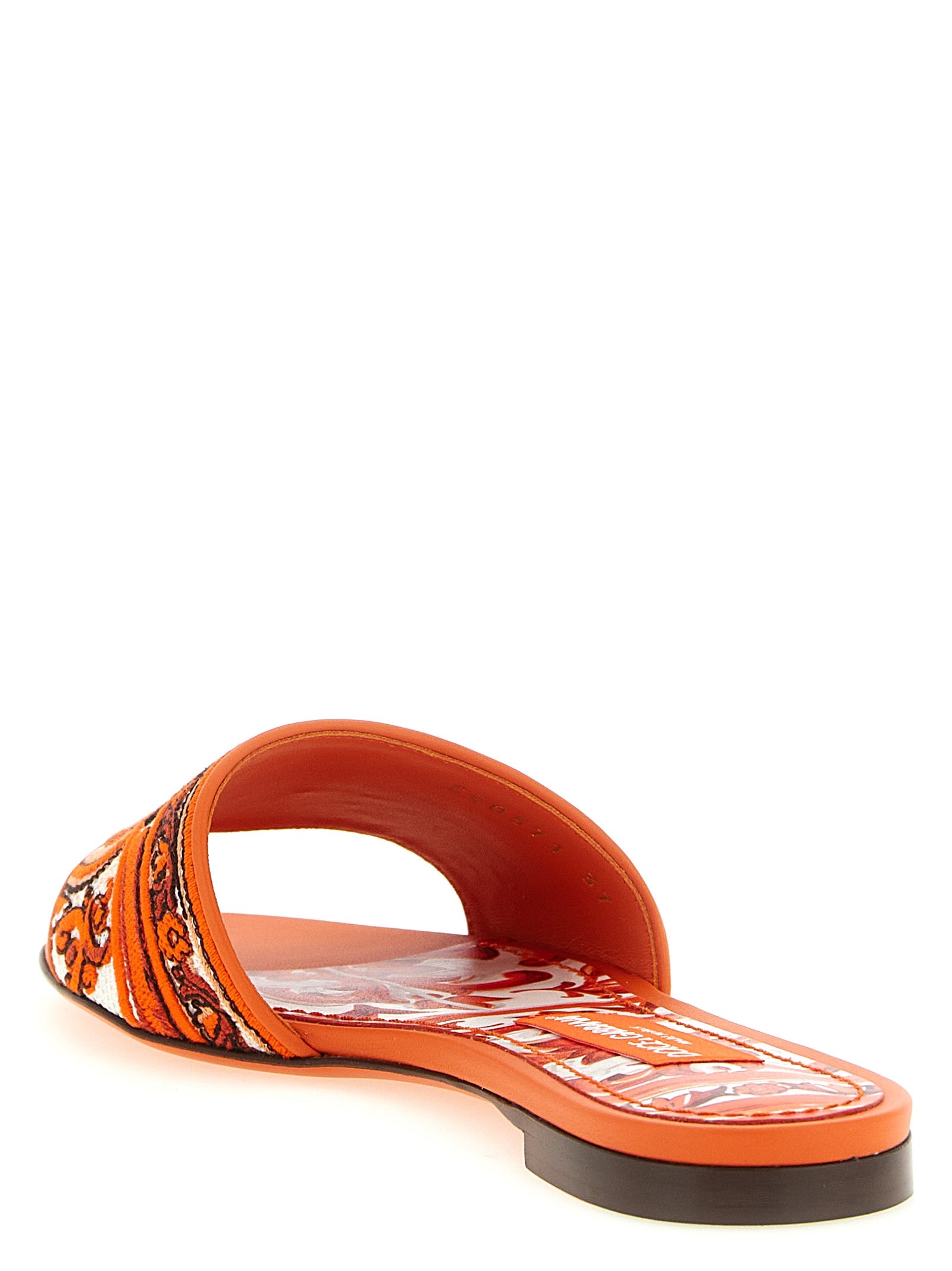 Dolce & Gabbana Orange Cotton Women's Slides