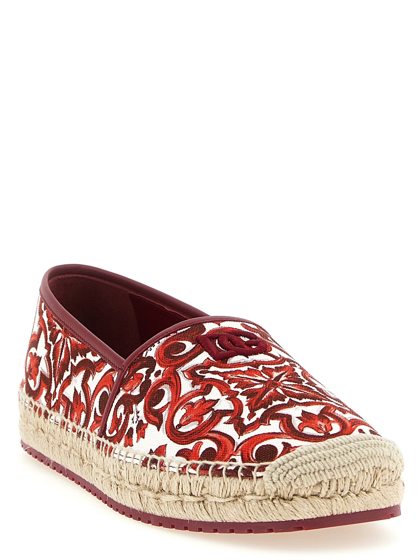 Dolce & Gabbana Red Cotton Men's Espadrilles