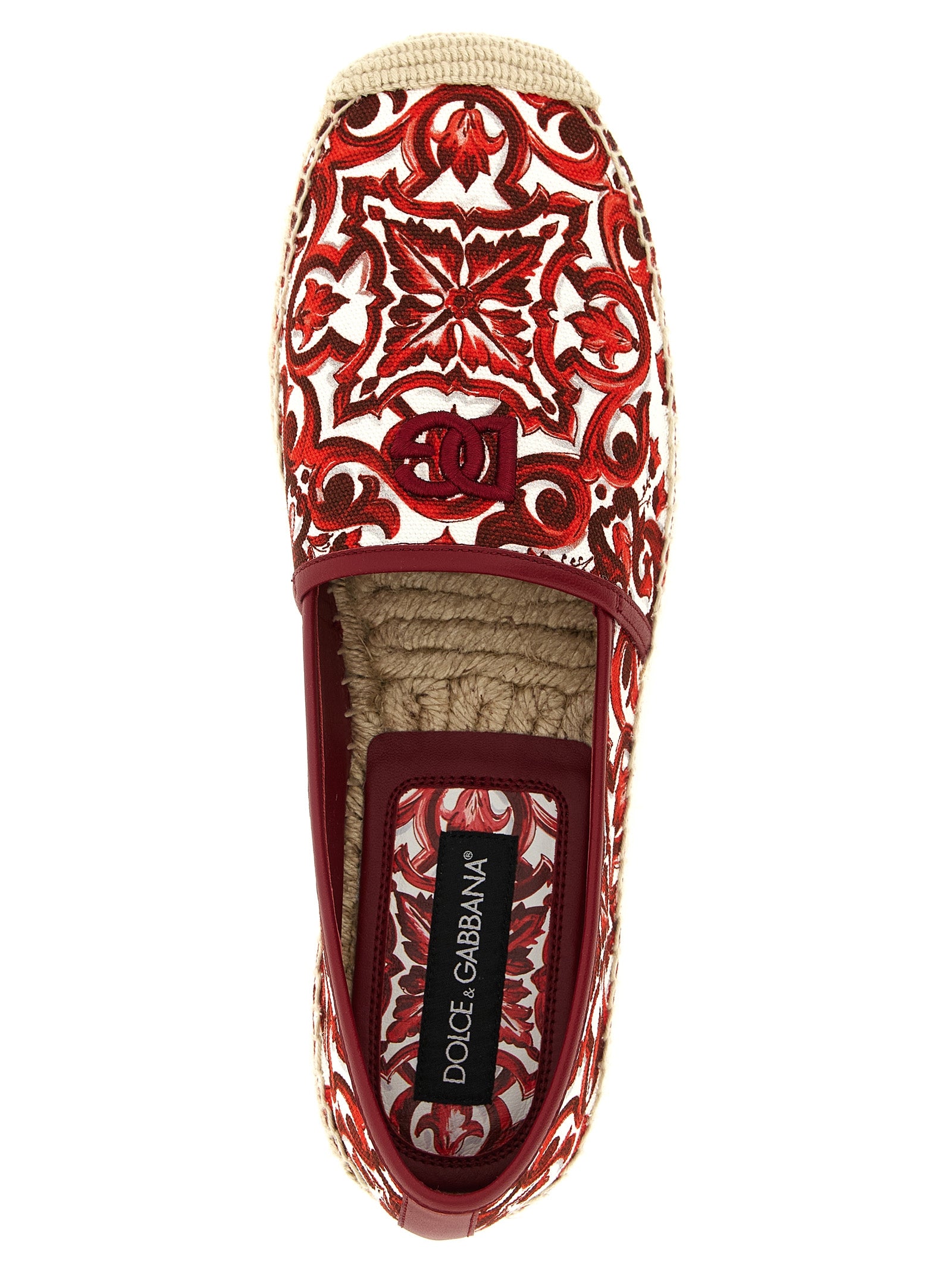 Dolce & Gabbana Red Cotton Men's Espadrilles