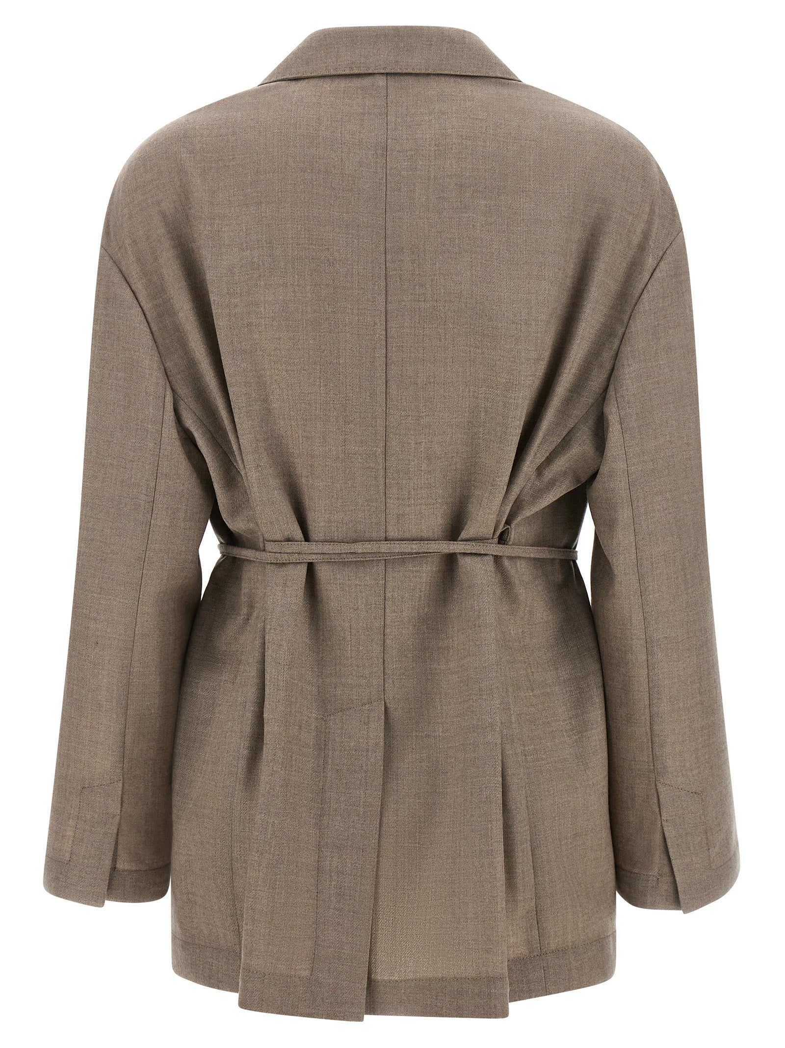 Brunello Cucinelli Beige Virgin Wool Women's Blazer