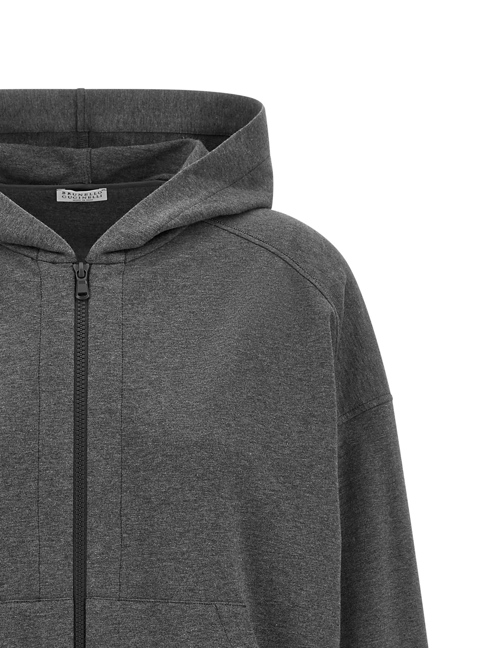 Brunello Cucinelli Gray Cotton Women's Sweatshirt
