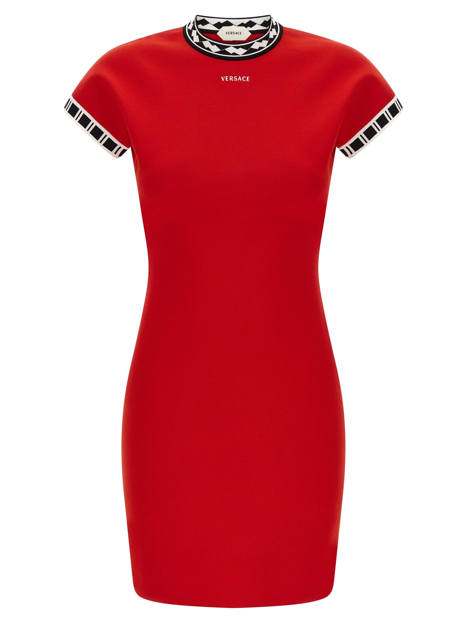 Versace Red Cotton Short Women's Dress