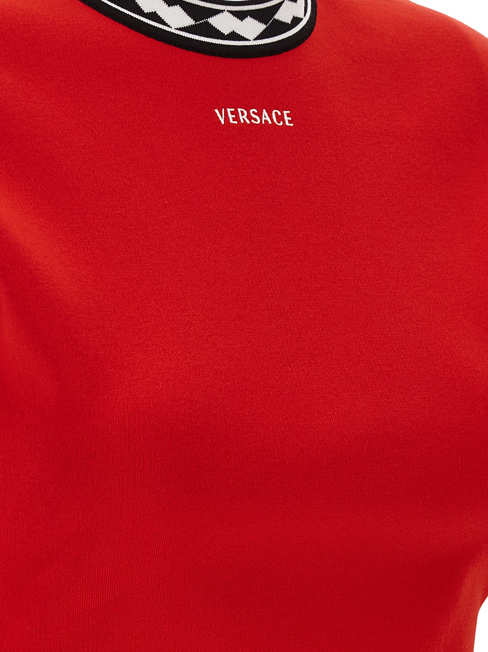 Versace Red Cotton Short Women's Dress
