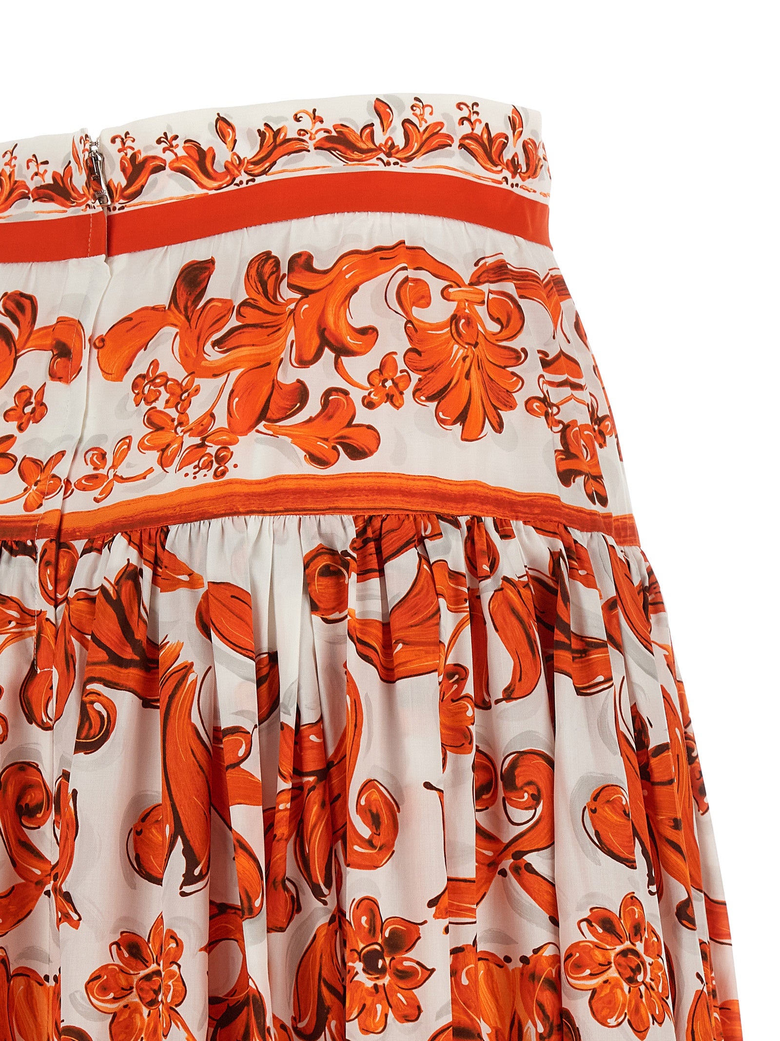 Dolce & Gabbana Orange Cotton Mini Women's Skirt