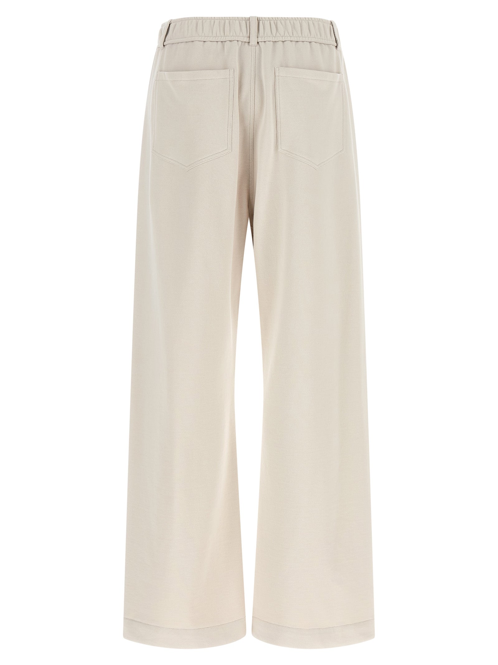 Brunello Cucinelli Beige Cotton Athletic Women's Pants