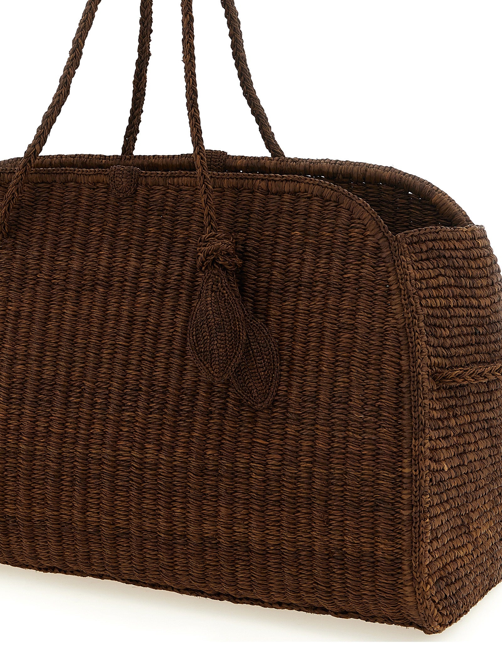 Jacquemus Brown Raffia Tote Women's Bag