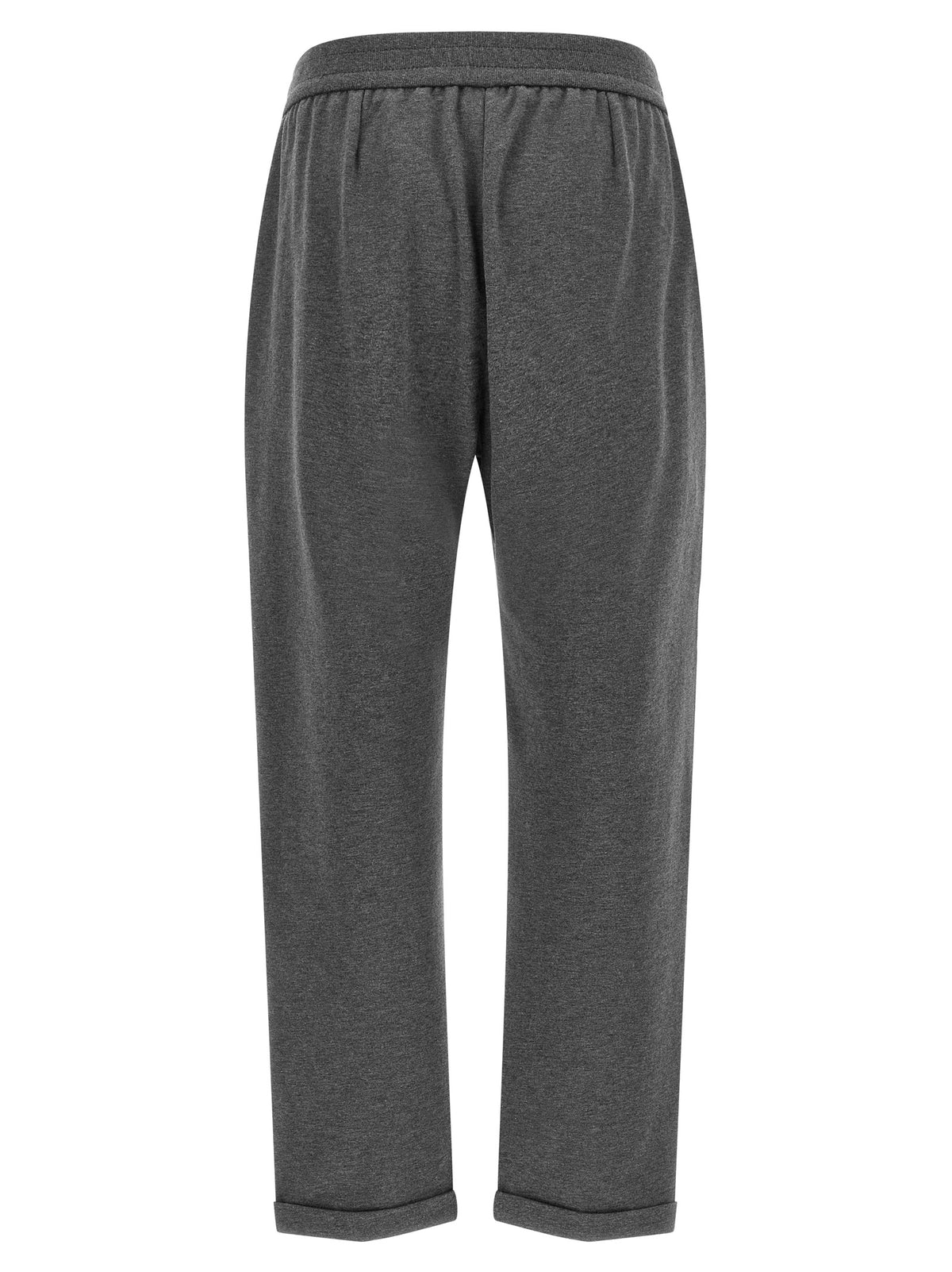 Brunello Cucinelli Gray Cotton Casual Women's Pants