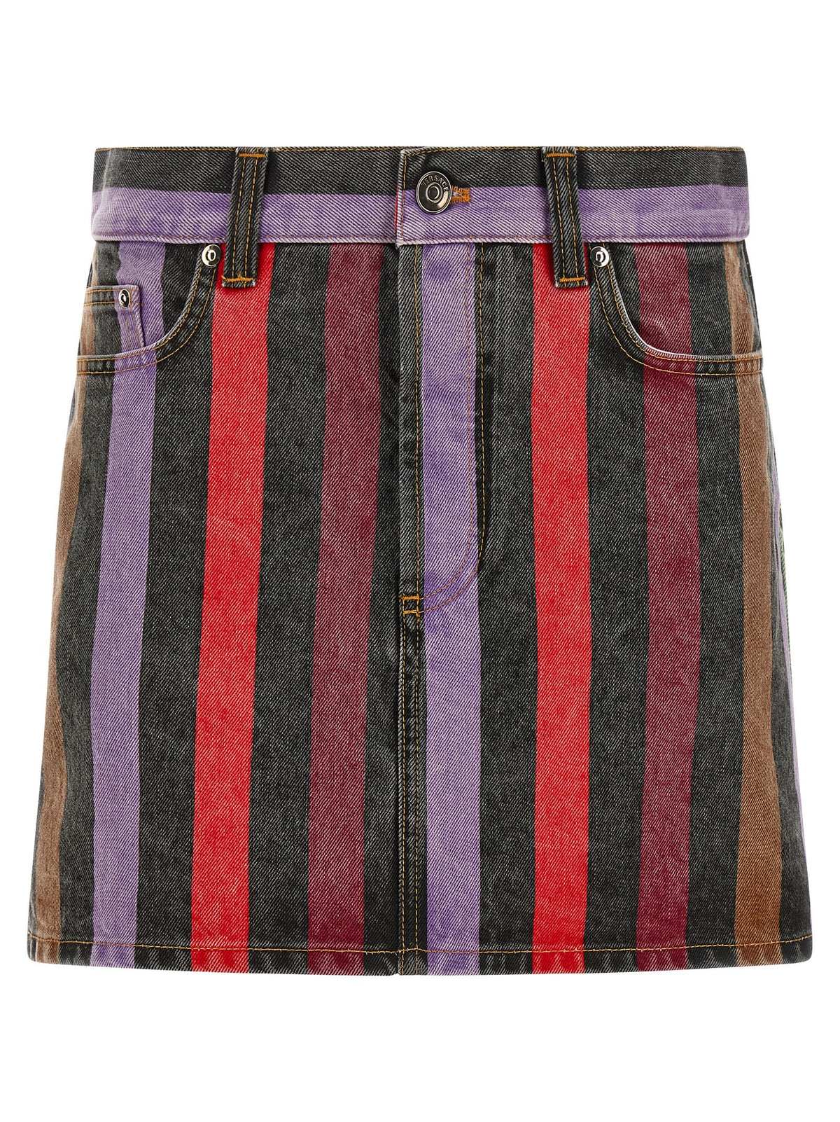 Versace Multicolor Cotton Long Women's Skirt