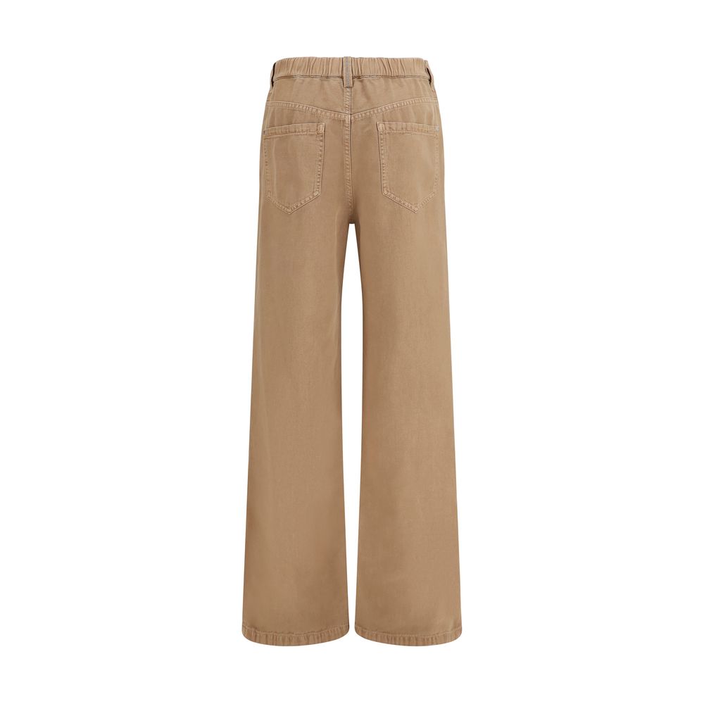 Brunello Cucinelli Beige Cotton Jeans Women's Denim