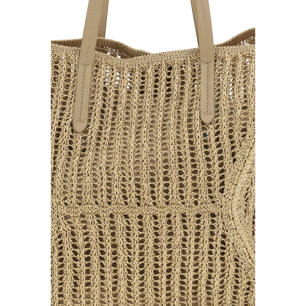 Brunello Cucinelli Beige Raffia Women's Handbag
