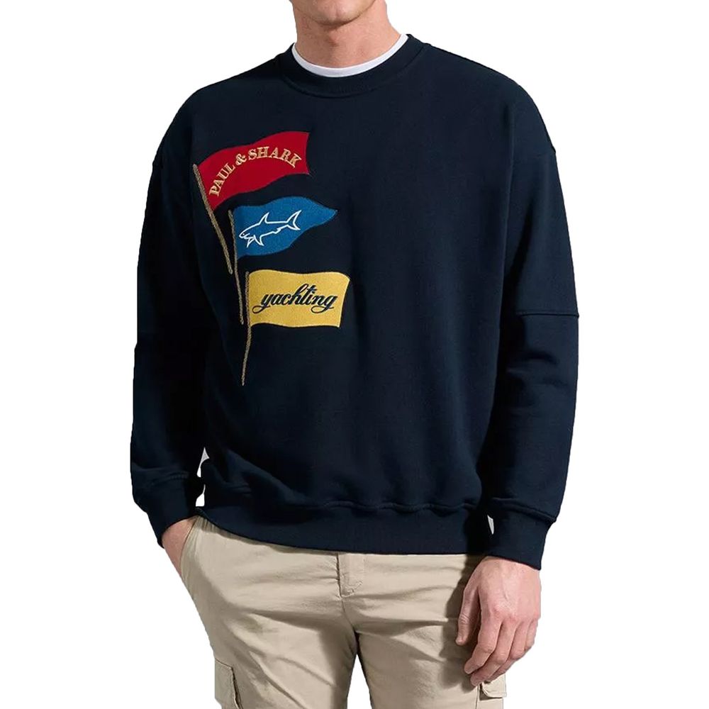 Paul & Shark Blue Cotton Men's Sweatshirt