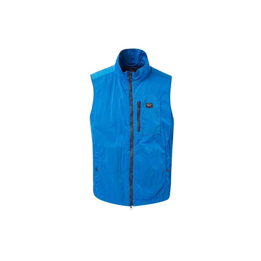 Paul & Shark Blue Nylon Sleeveless Men's Jacket