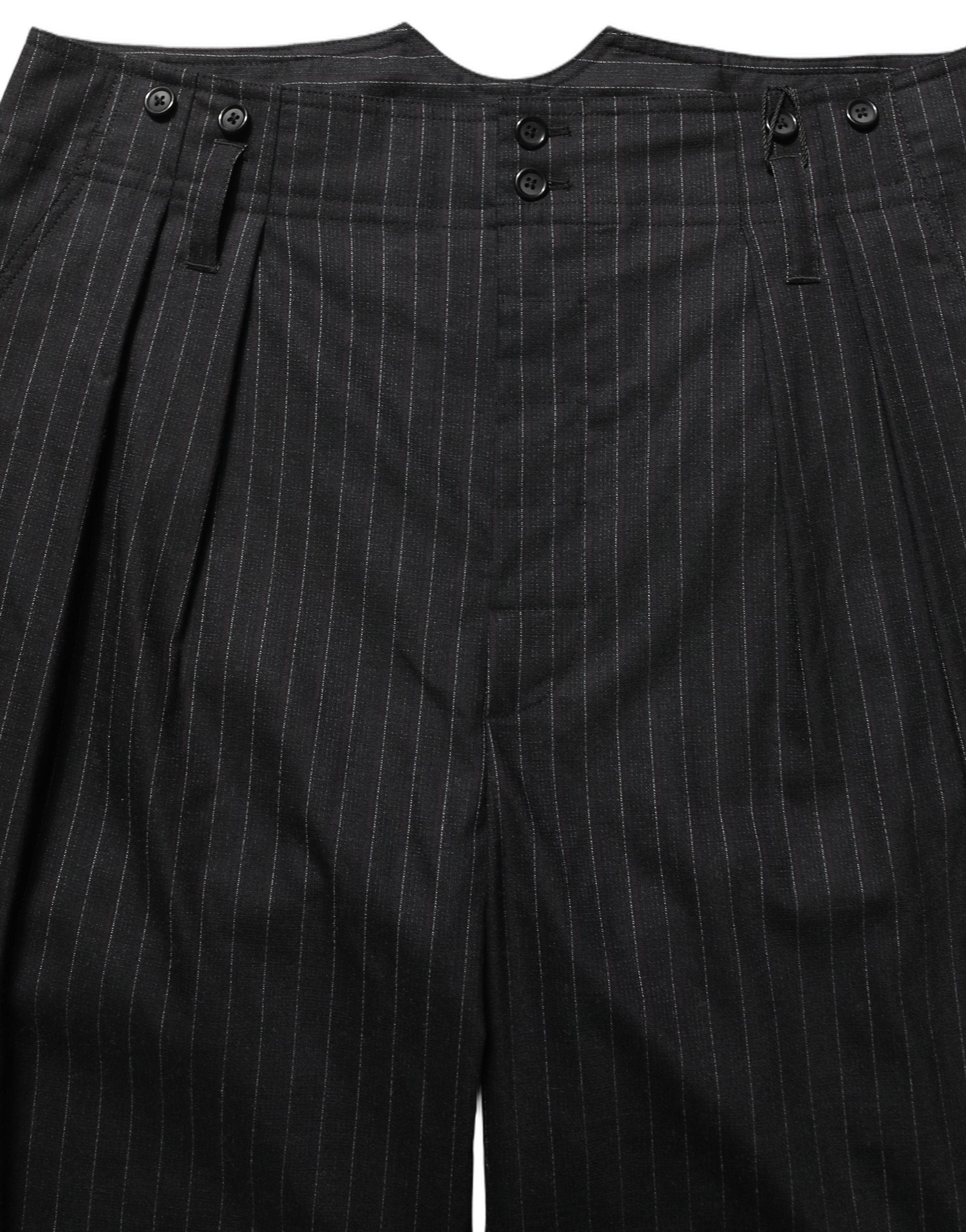 Dolce & Gabbana Black Pinstripe Wool Men Dress Trouser Men's Pants