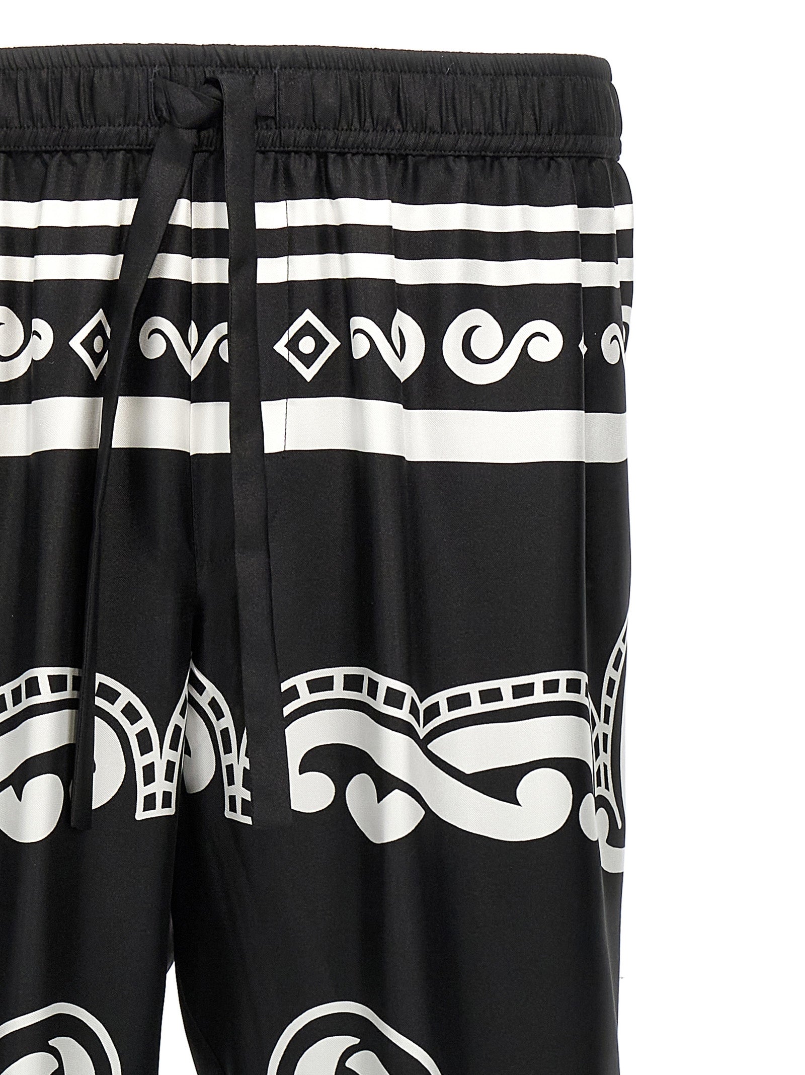 Dolce & Gabbana Bicolor Silk Casual Men's Pants