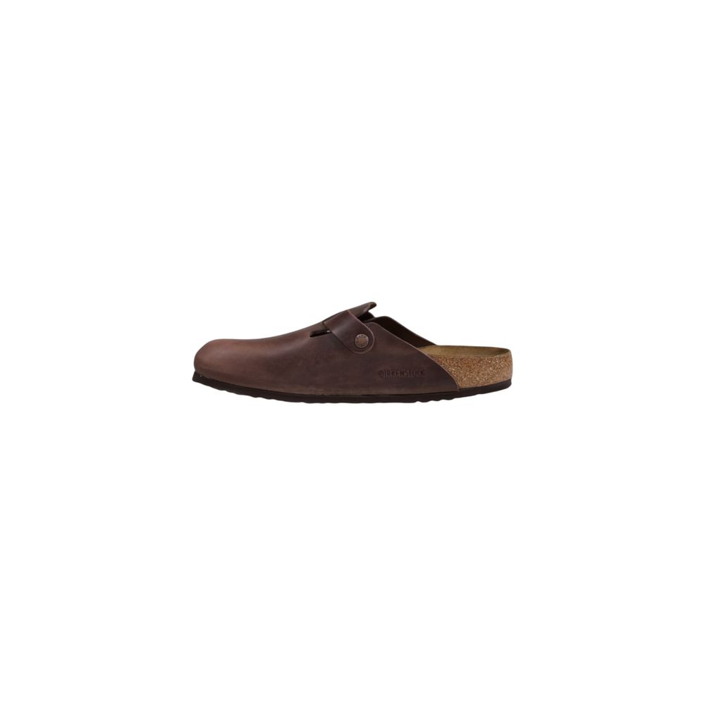 Birkenstock Brown Leather Flat Men's Sandals