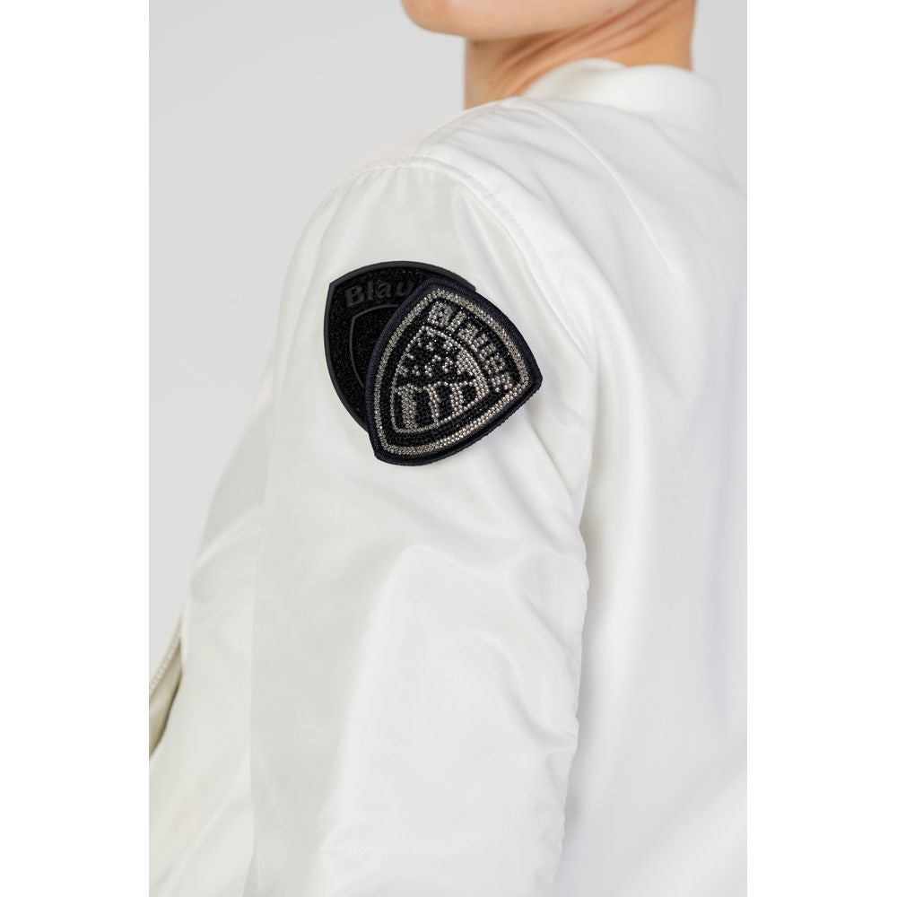 Blauer White Polyamide Women's Bomber