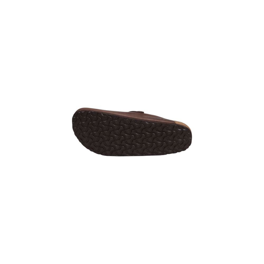 Birkenstock Brown Leather Flat Men's Sandals