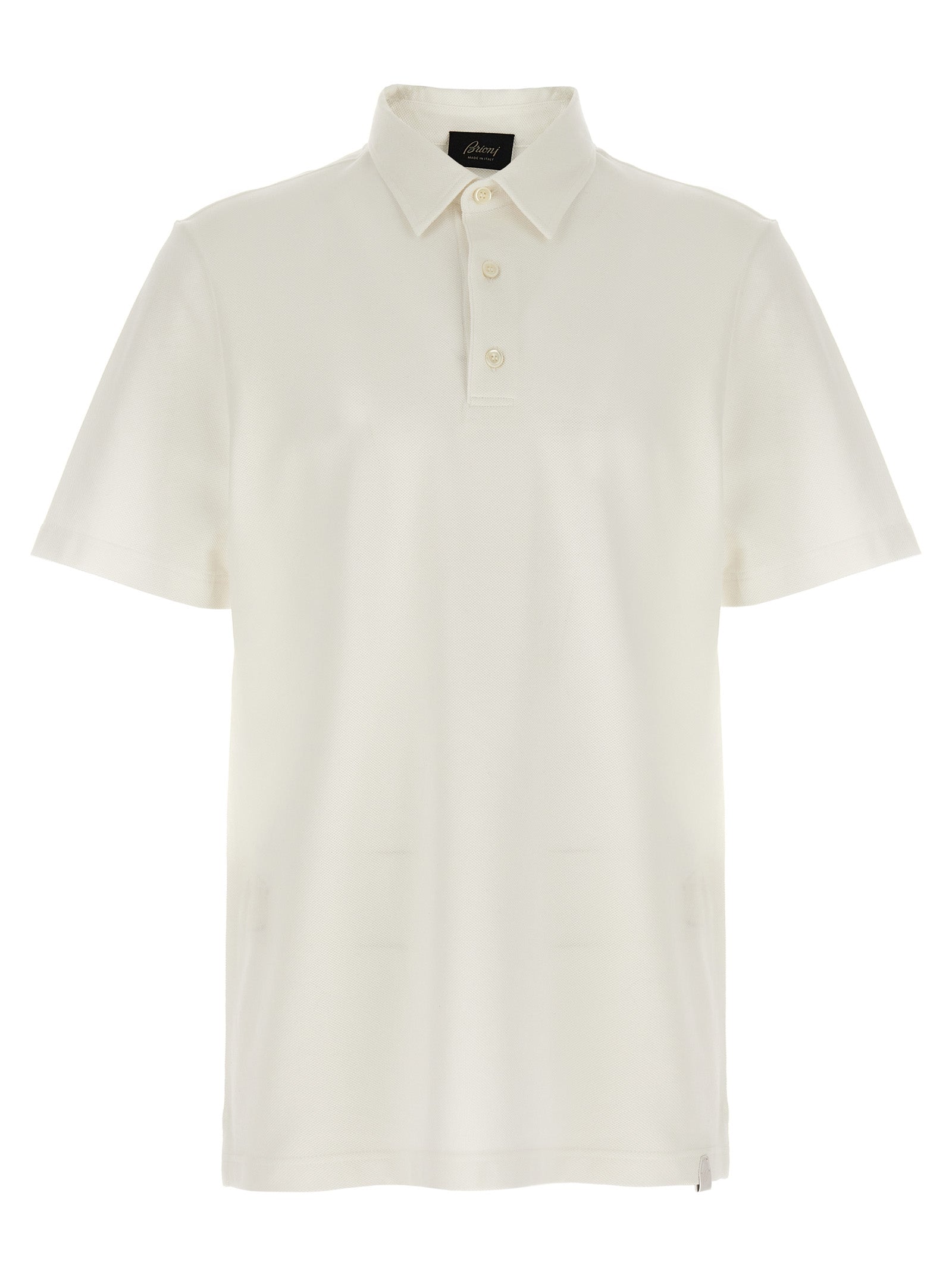 Brioni White Cotton Polo Men's Shirt
