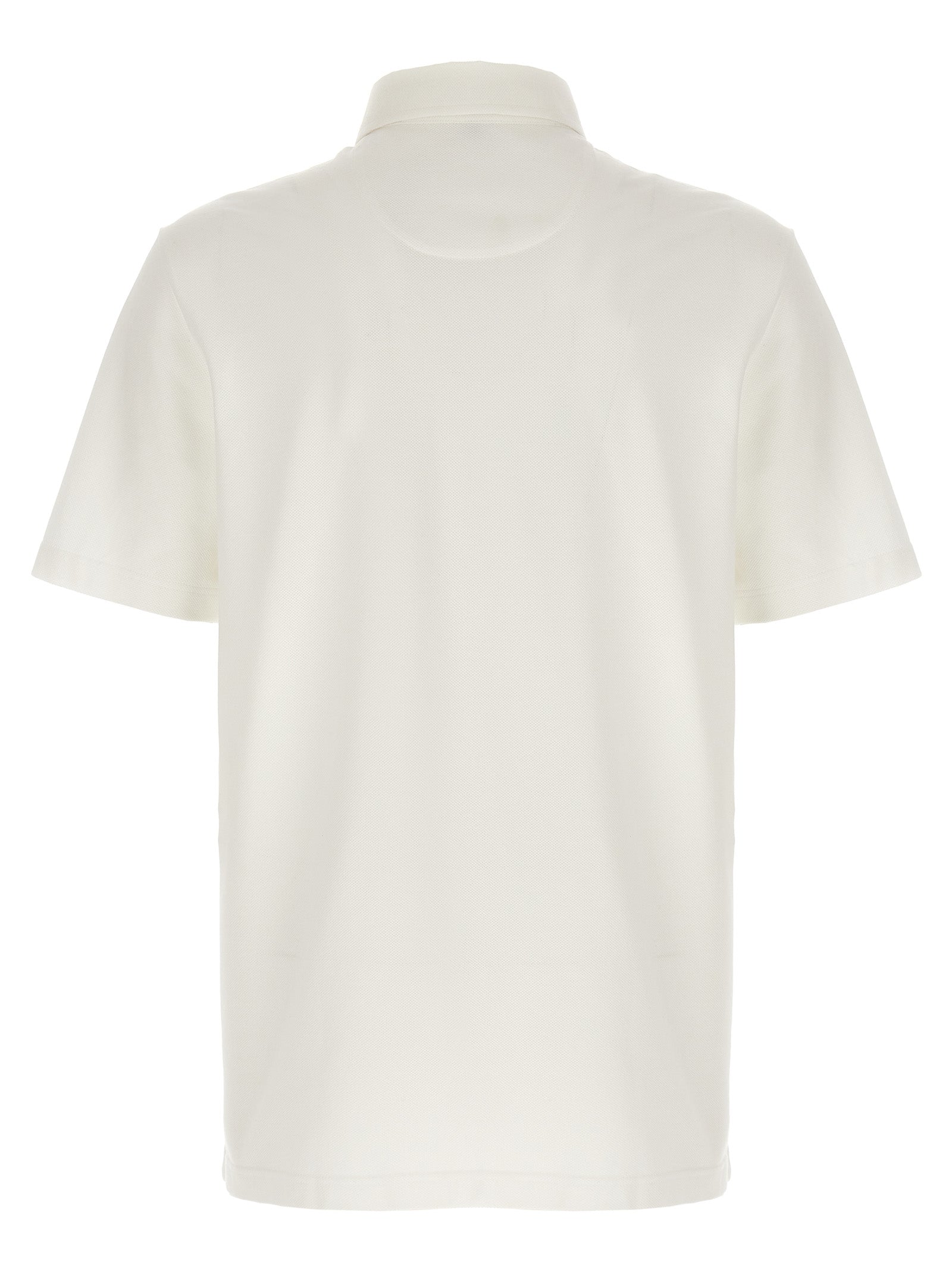 Brioni White Cotton Polo Men's Shirt