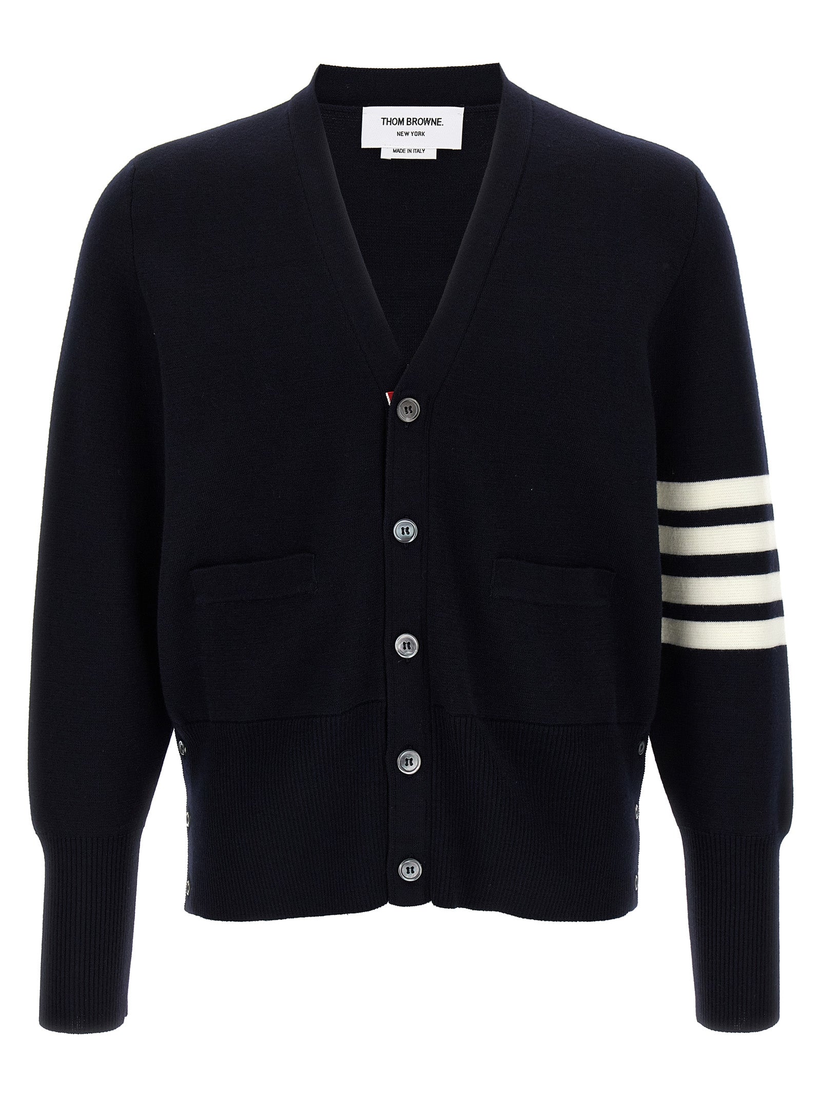 Thom Browne Blue Virgin Wool Men's Cardigan