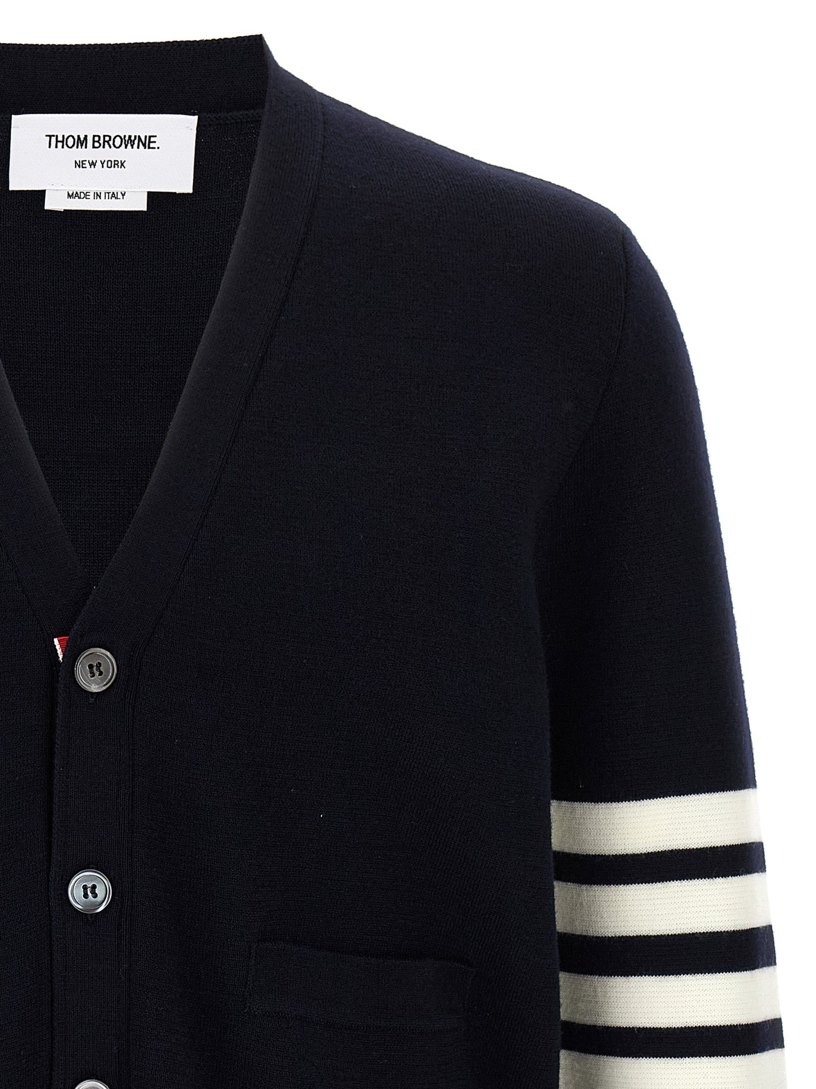 Thom Browne Blue Virgin Wool Men's Cardigan