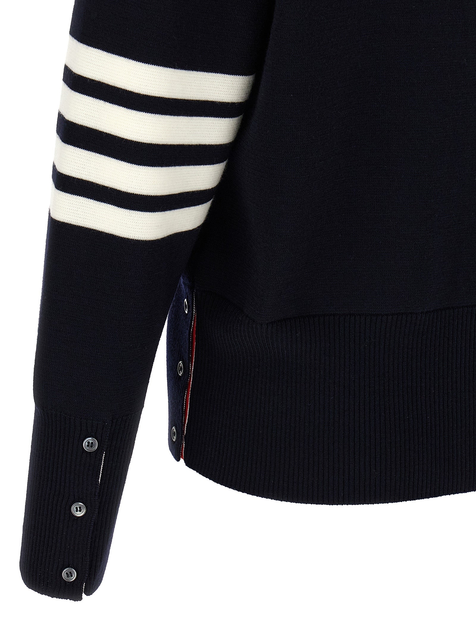 Thom Browne Blue Virgin Wool Men's Cardigan
