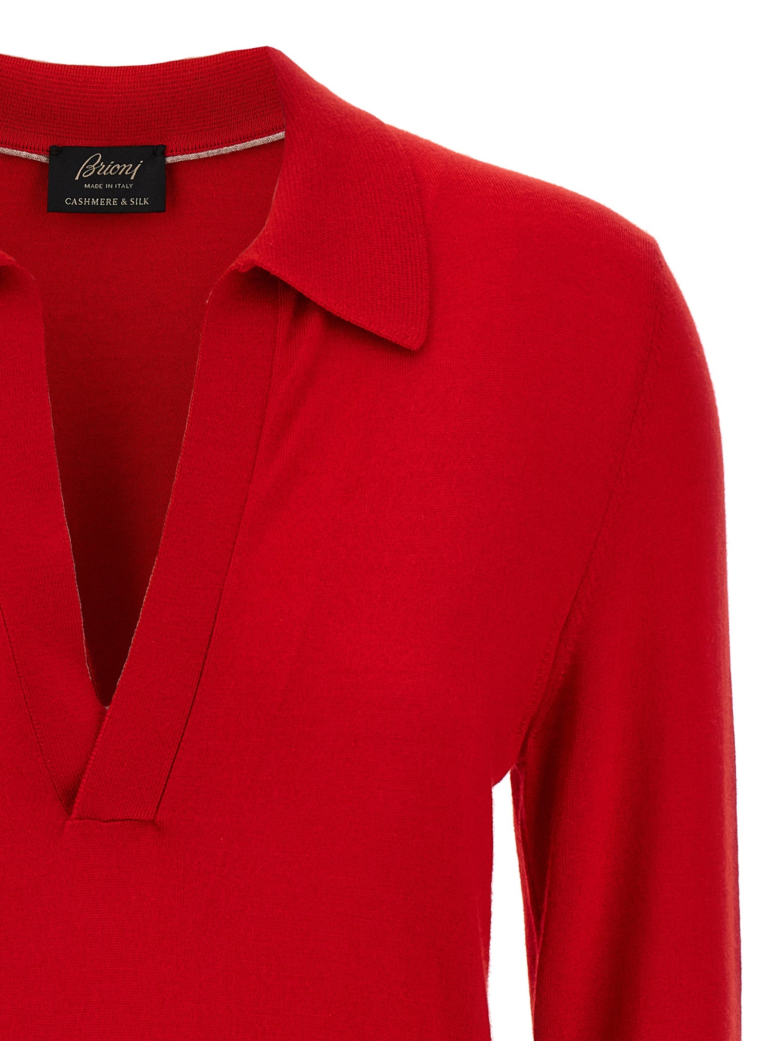 Brioni Multicolor Cashmere Polo Women's Shirt