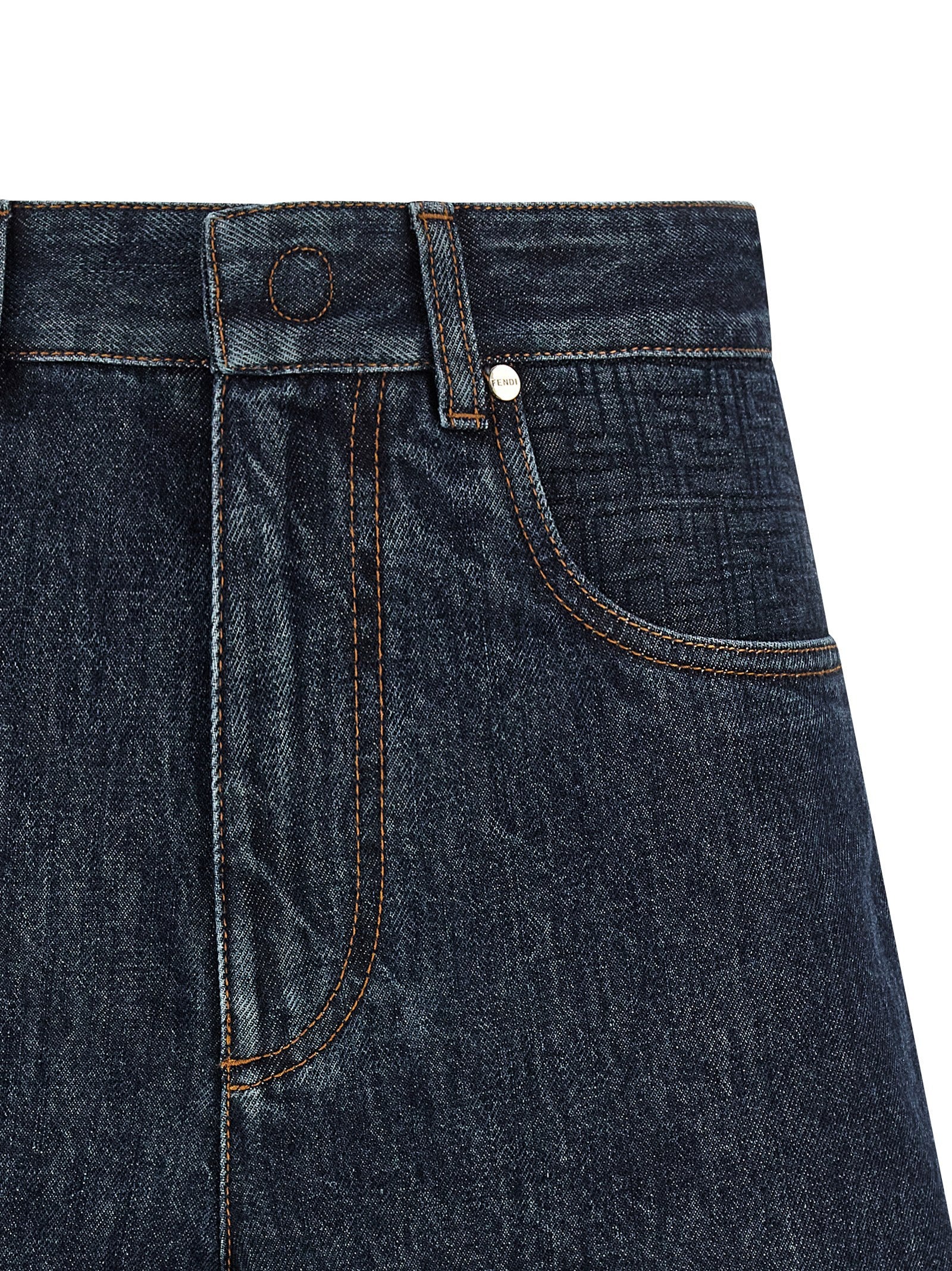 Fendi Blue Cotton Bermuda Women's Shorts