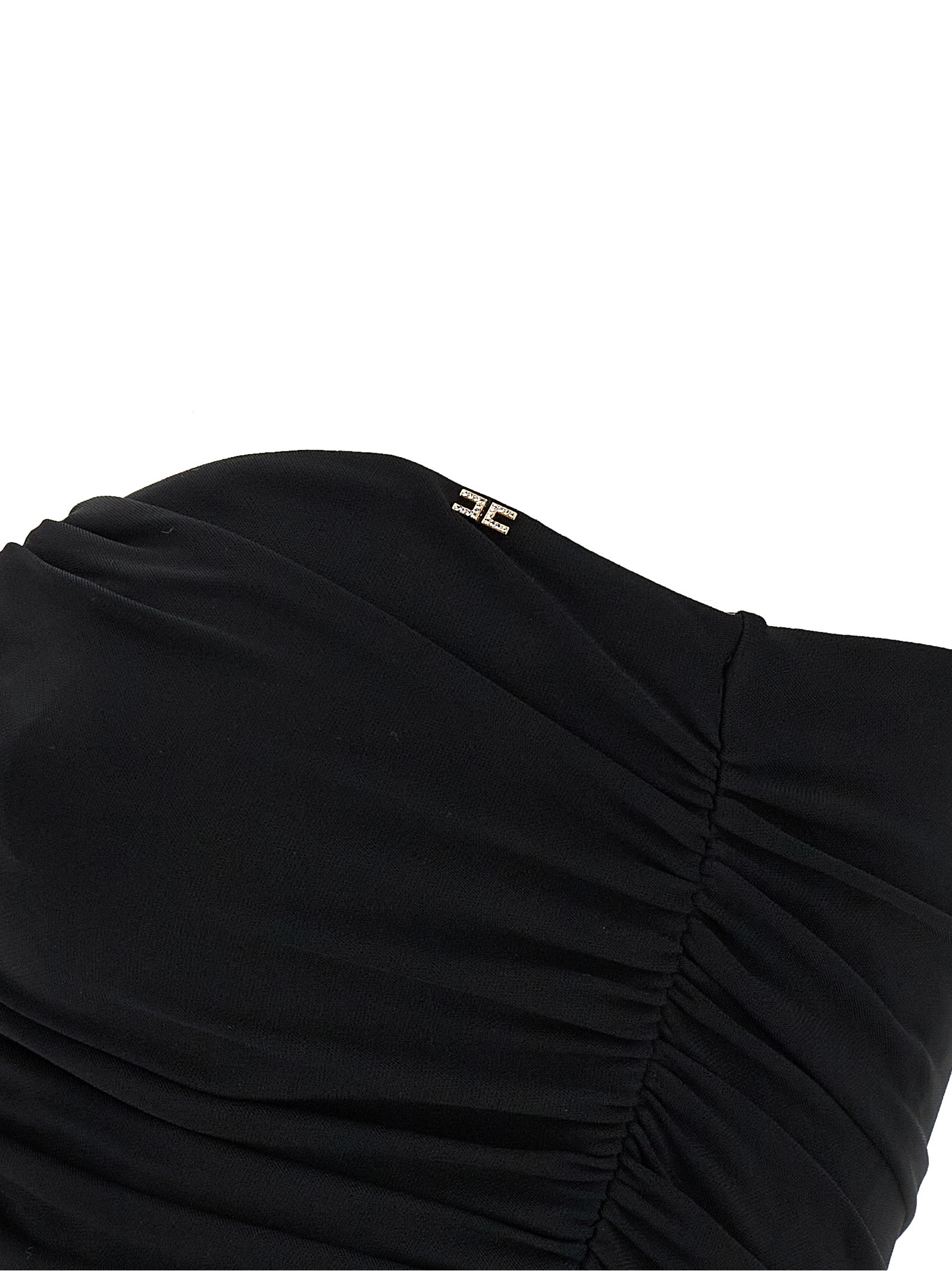 Elisabetta Franchi Black Viscose Short Women's Dress