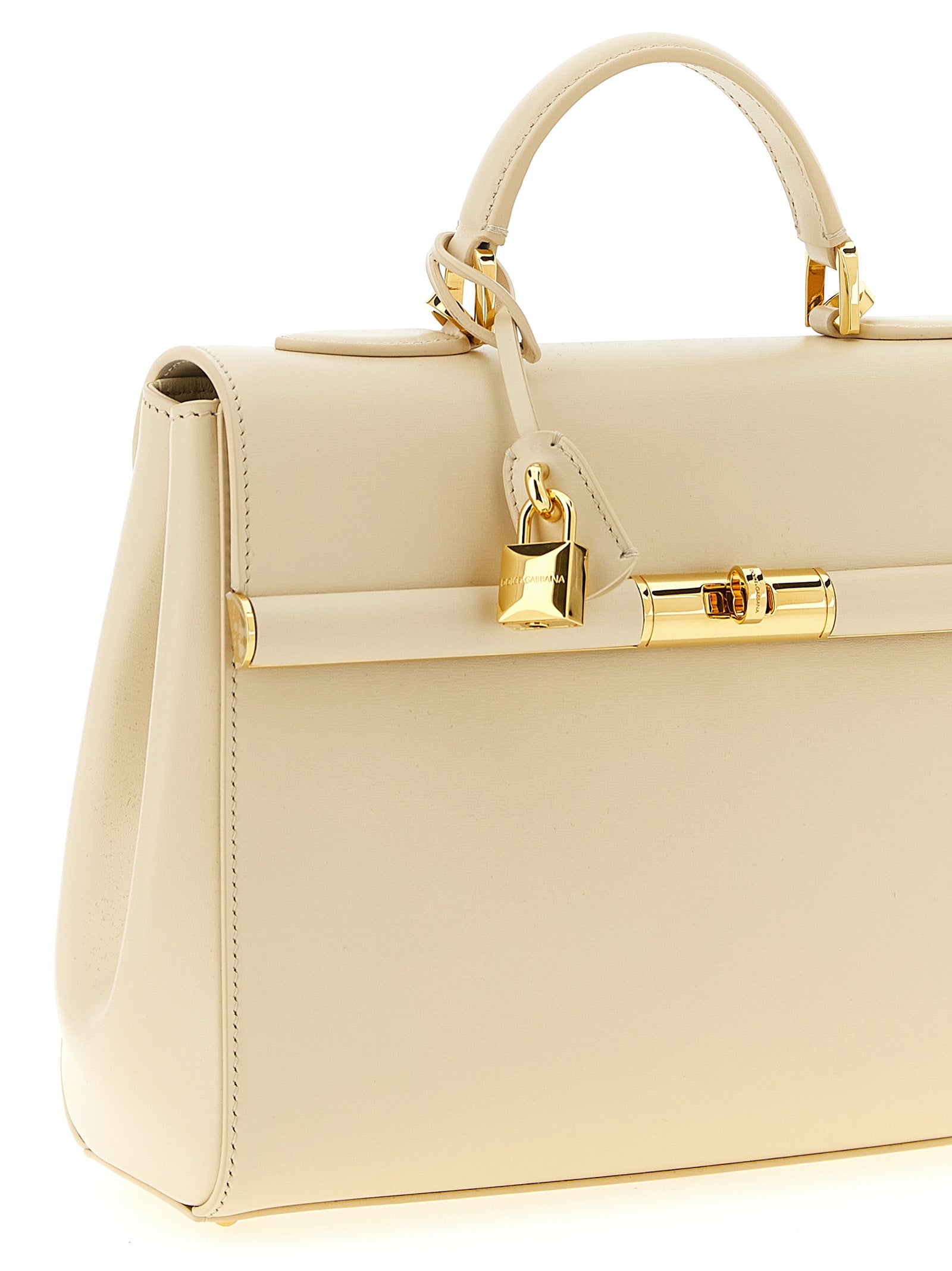 Dolce & Gabbana White Lamb Leather Women's Handbag