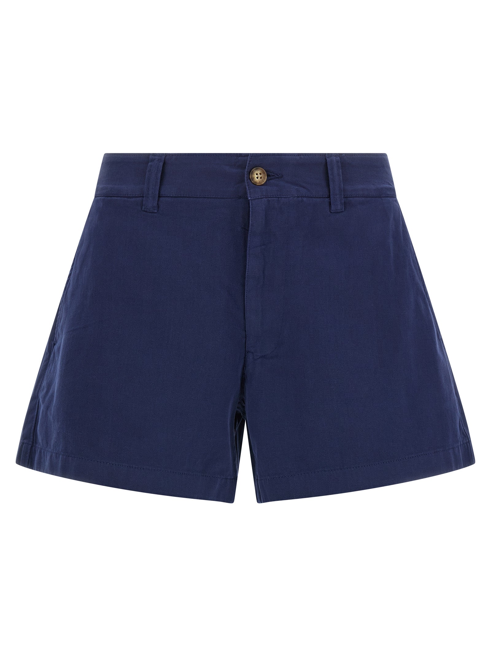 Polo Ralph Lauren Blue Cotton Bermuda Women's Shorts