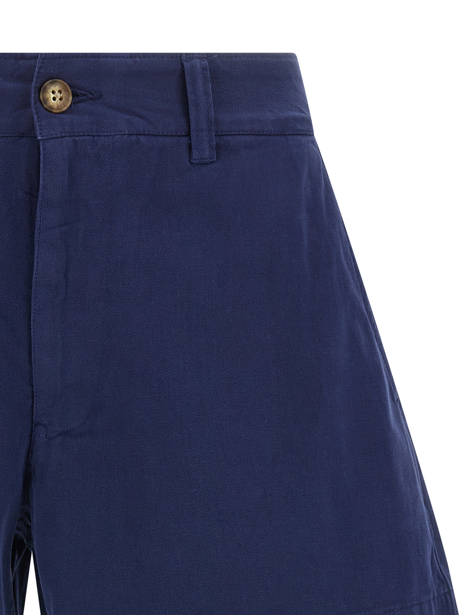 Polo Ralph Lauren Blue Cotton Bermuda Women's Shorts