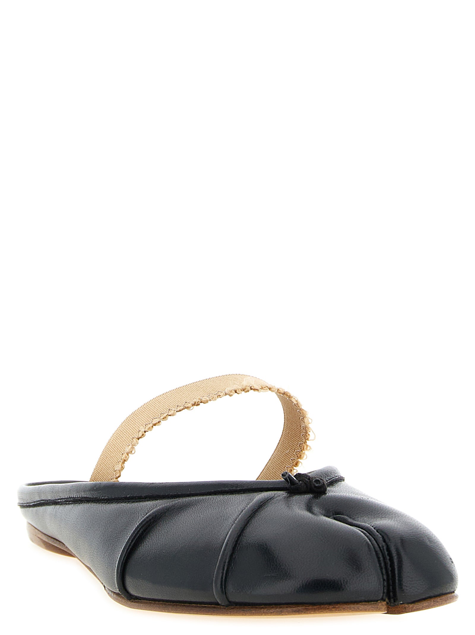 Maison Margiela Black Lamb Leather Women's Mules