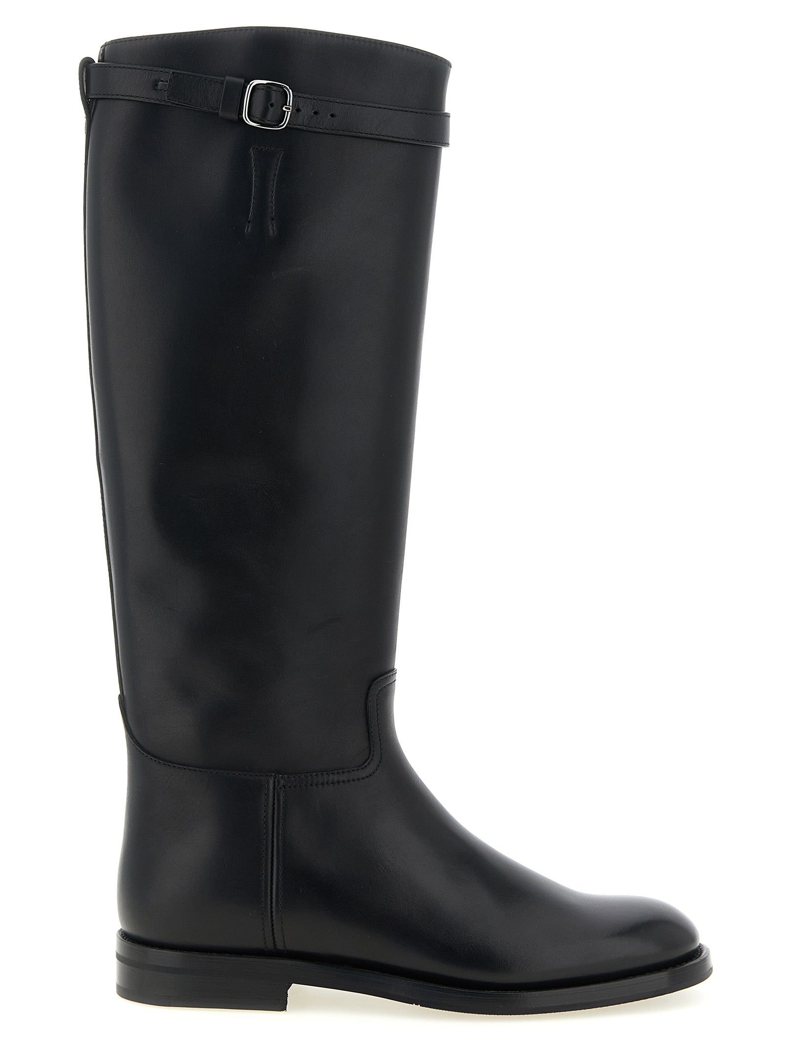 Church's Black Calfskin Over The Women's Knee