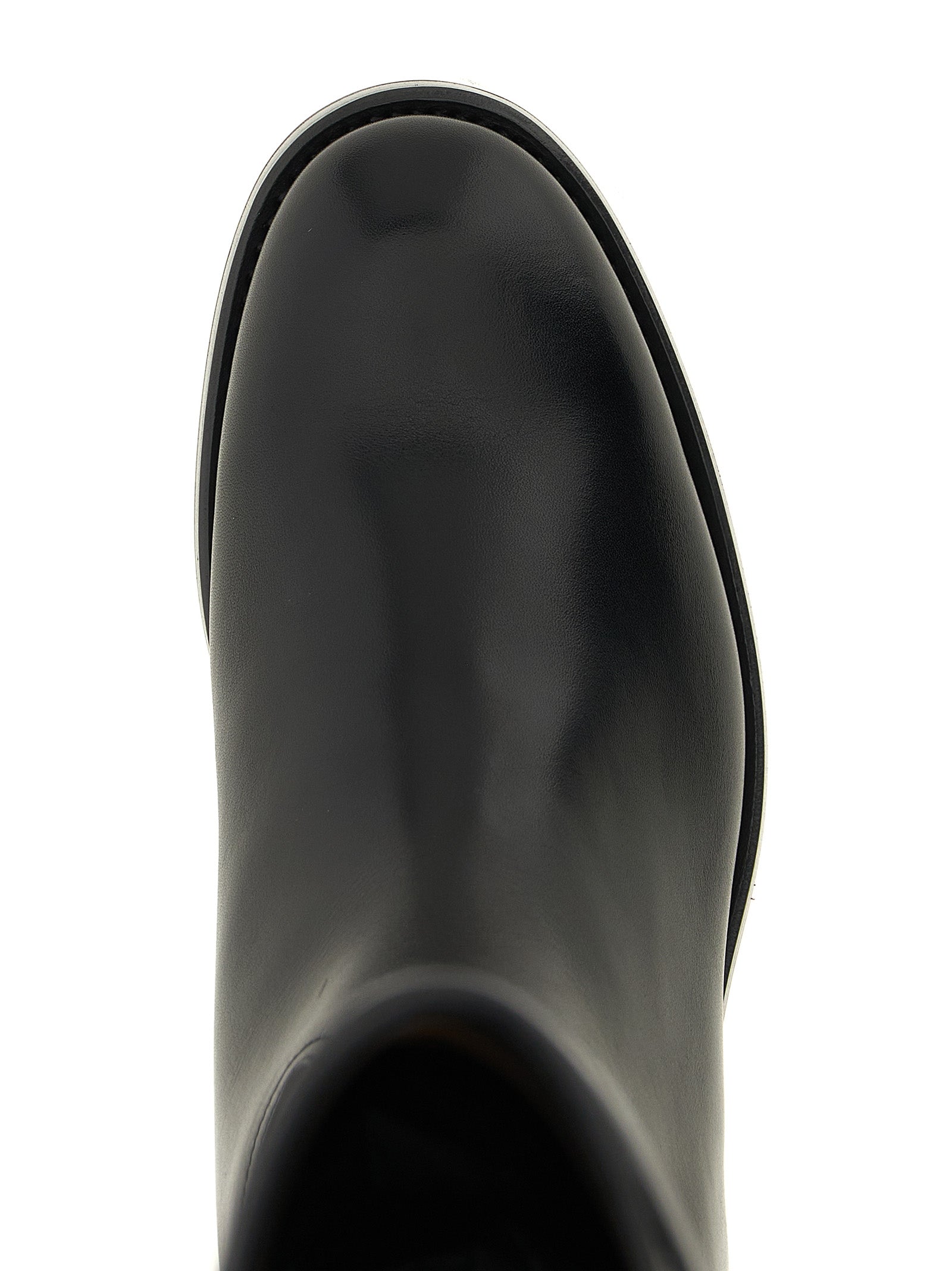 Church's Black Calfskin Over The Women's Knee