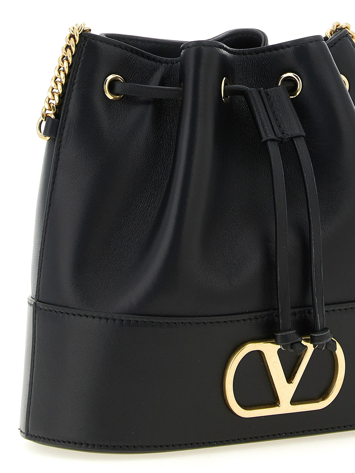 Valentino Garavani Black Lamb Leather Crossbody Women's Bag