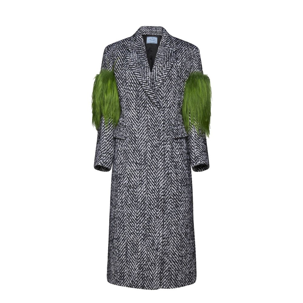 Prada Gray Wool Women's Coat