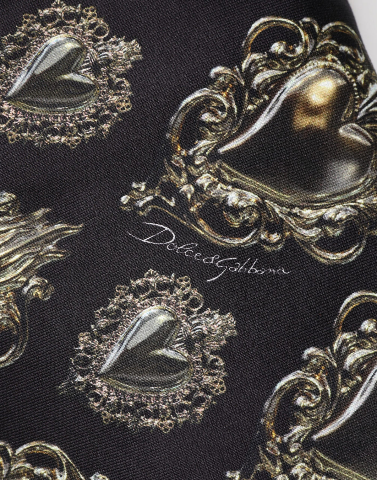 Dolce & Gabbana Black Sacred Heart Cotton Sweatshirt Men's Sweater