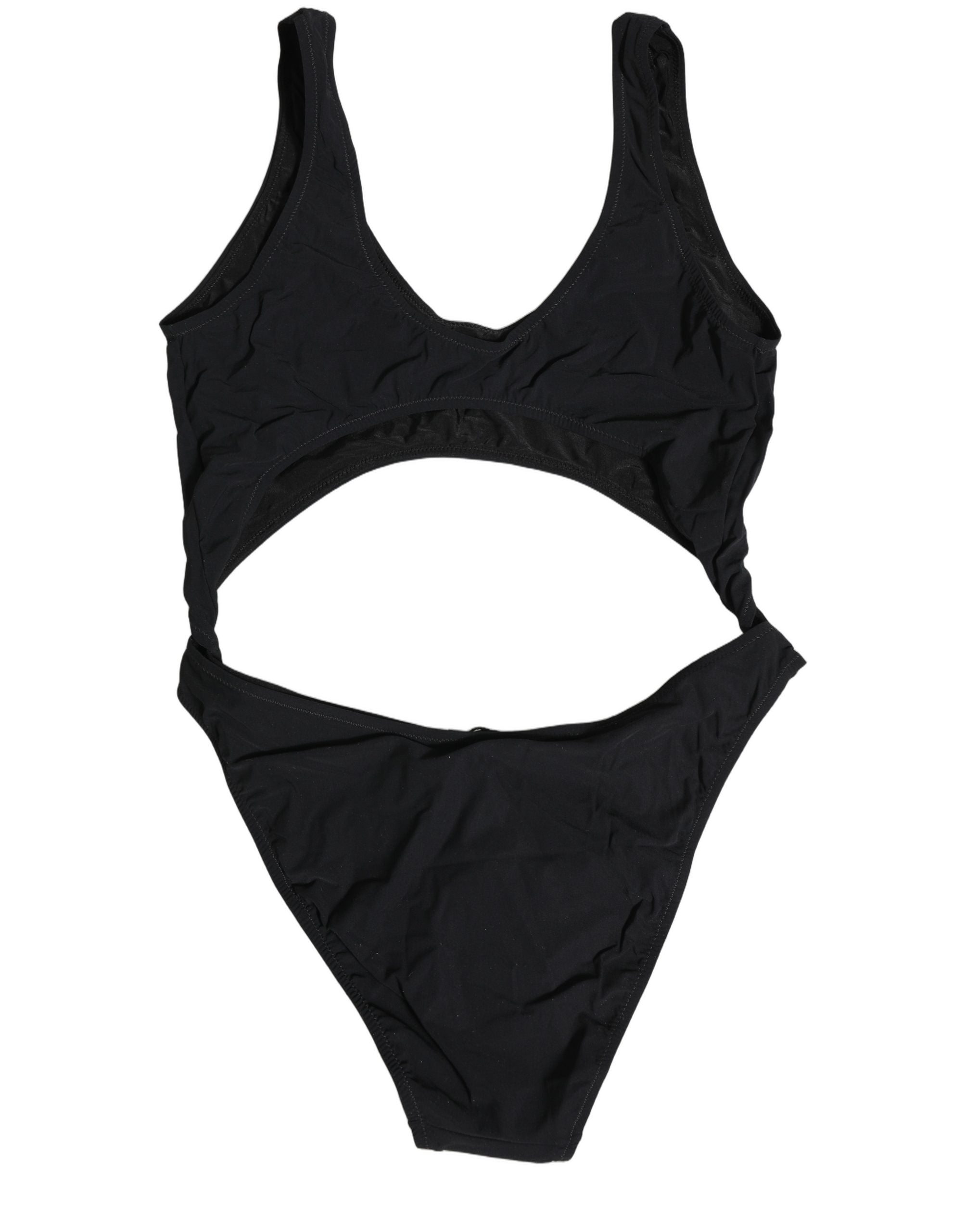 Dolce & Gabbana Black Cutout Logo One Piece Swimsuit Women's Swimwear
