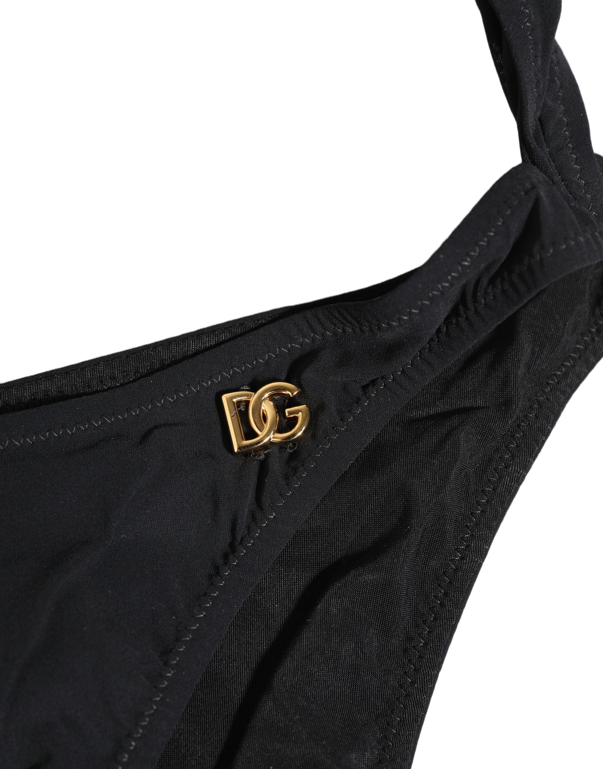 Dolce & Gabbana Black Cutout Logo One Piece Swimsuit Women's Swimwear