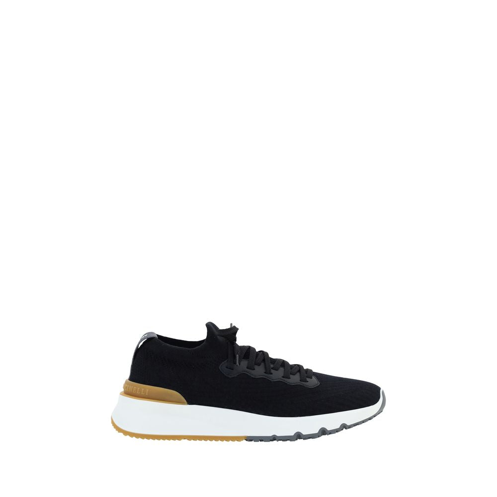 Brunello Cucinelli Black Cotton Athletic Men's Sneakers