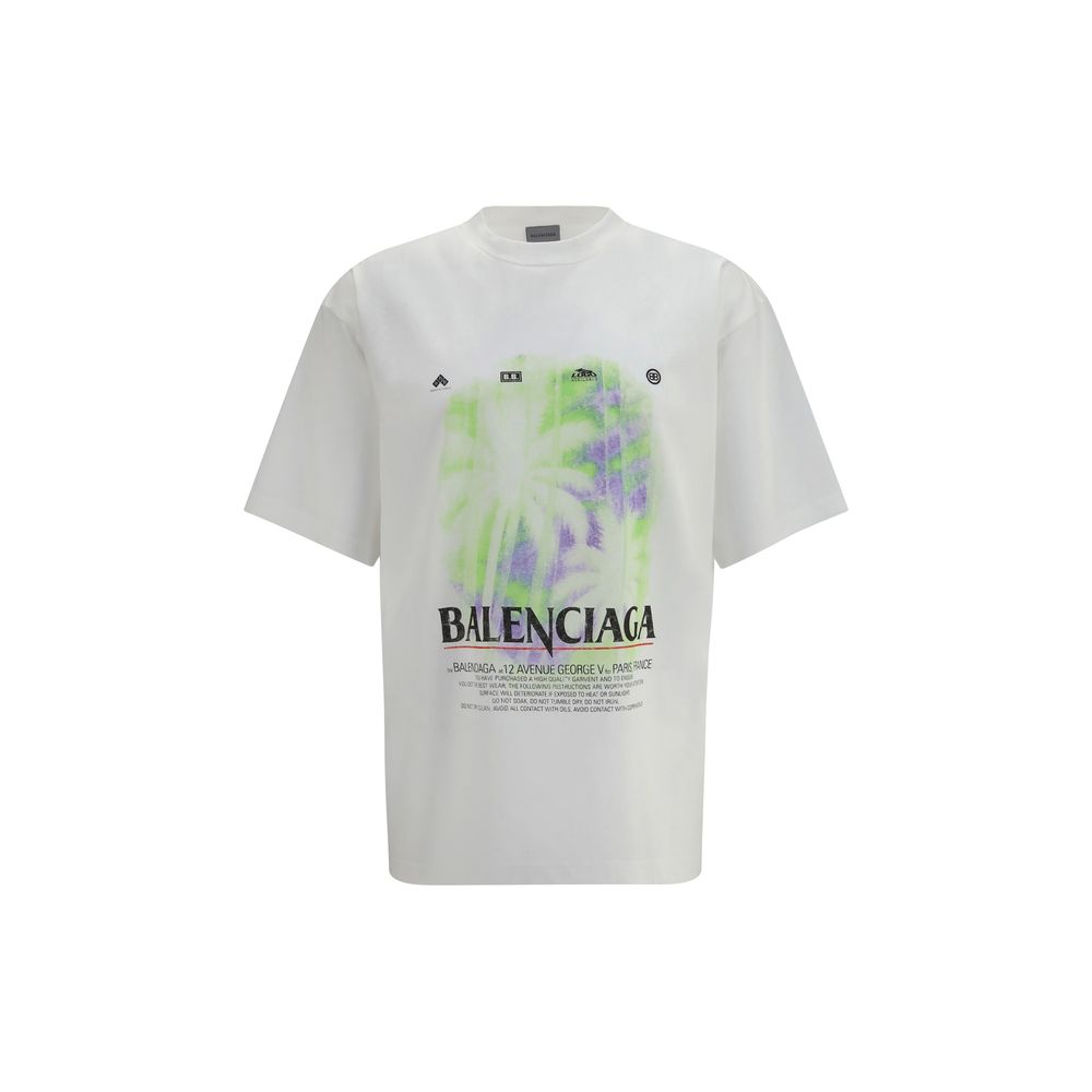 Balenciaga White Cotton Men's T-Shirt
